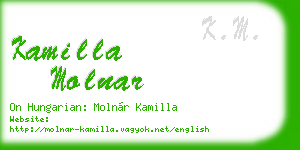 kamilla molnar business card